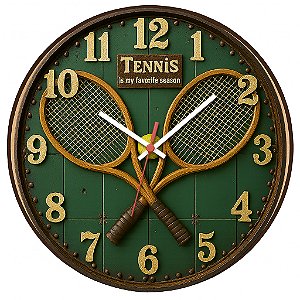 Relógio de Parede Esportes Tênis Vintage