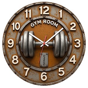 Relógio de Parede Esportes Academia "Gym Room"