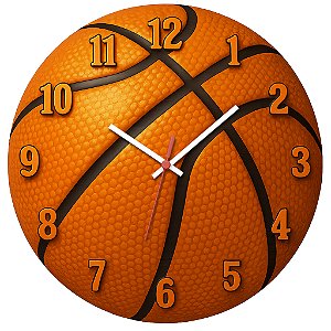 Relógio de Parede Esportes Basquete Bola Clássica