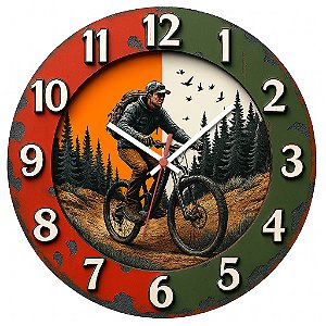 Relógio de Parede Esportes Ciclismo Bicicleta