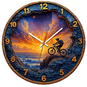 Relógio de Parede Esportes Ciclismo Bicicleta Paisagem