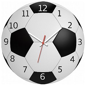 Relógio de Parede Esportes Futebol Bola Clássica