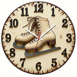 Relógio de Parede Esportes Patins 2 Patins