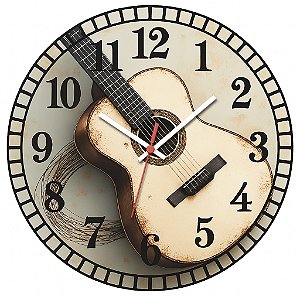 Relógio de Parede Música Violão