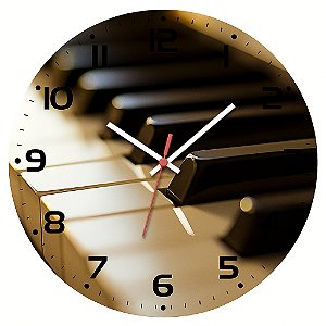 Relógio de Parede Música Foco Teclas