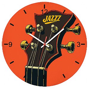 Relógio de Parede Música Guitarra Jazz