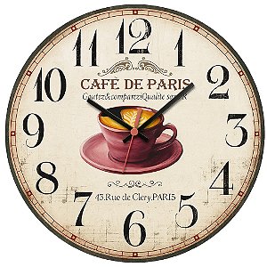 Relógio de Parede Café Goutez Paris