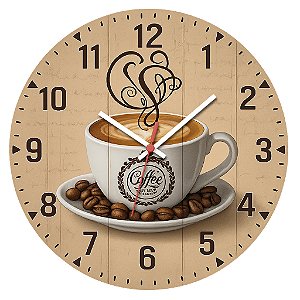 Relógio de Parede Café Grãos no Pires
