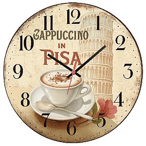 Relógio de Parede Capuccino Pisa Itália