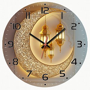 Relógio de Parede Arte Arabe Islamica