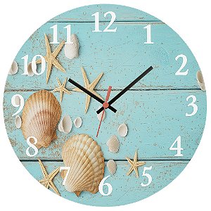 Relógio de Parede Mar e Praia Conchinhas