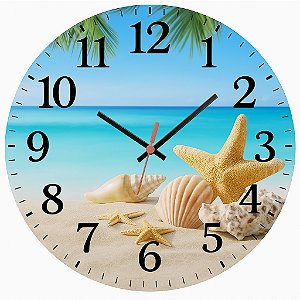 Relógio de Parede Mar e Praia Estrela do Mar