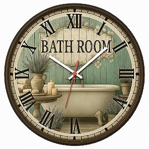 Relógio de Parede Lavabo Banheira