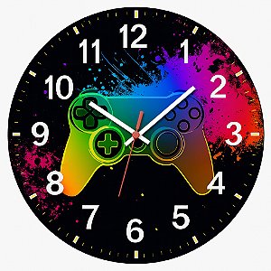 Relógio de Parede Game Colorido