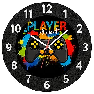 Relógio de Parede Game Player The Best