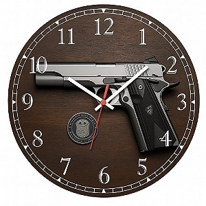 Relógio de Parede Armas Pistola Clássica