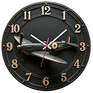 Relógio de Parede Veículos Avião Guerra