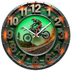 Relógio de Parede Veículos Motocross