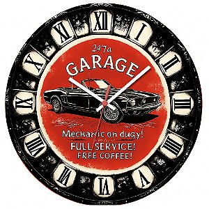 Relógio de Parede Veículos Carro Garage
