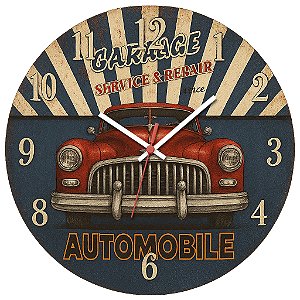 Relógio de Parede Veículos Carro Automobile Garage
