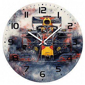 Relógio de Parede Veículos Carro Corrida Fórmula 1