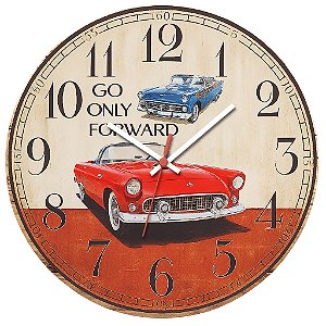 Relógio de Parede Veículos Carro Placa Go Only
