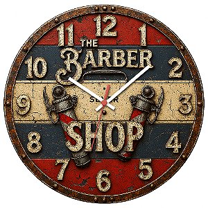 Relógio de Parede Profissão The Barber Shop
