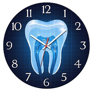 Relógio de Parede Profissão Dentista Dente Brilhante