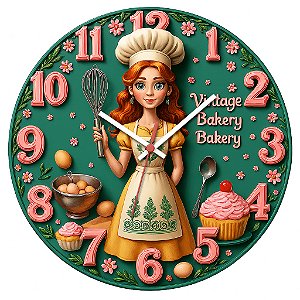 Relógio de Parede Profissão Doceira Confeiteira