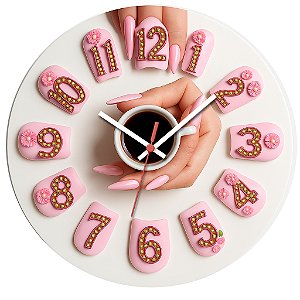 Relógio de Parede Profissão Manicure