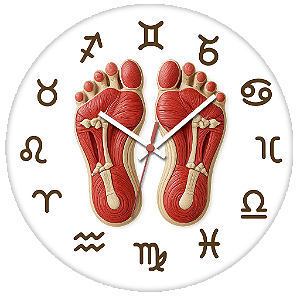 Relógio de Parede Profissão Podólogo Massagista Anatomia