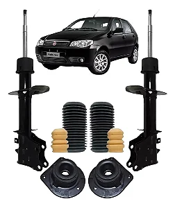 Par Amortecedor Dianteiro+ Kit Completo (coifa/batente/coxim) Palio Fire/siena