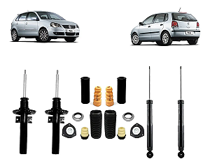 Kit Amortecedor Polo + Kit Batente Completo Polo 2003 A 2016