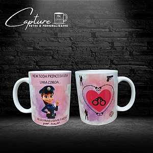 Caneca de Porcelana Personalizada - Policial/Segurança/Guarda Feminino