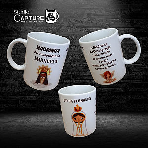 Caneca Porcelana Madrinha de Consagração