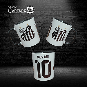 Caneca Santos Nº 10 com Nome