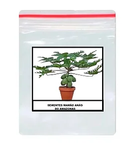 Sementes Mamão Anão Do Amazonas Papaya - 100 Unidades