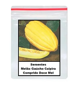 Sementes de Melão Gaúcho Caipira Comprido Doce Mel - 50 Unidades
