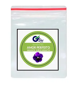 Sementes Amor Perfeito Gigante Suíço Violeta 70 unidades