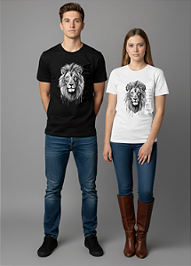CAMISETA - LEÃO - YESHUA - BLACK AND WHITE