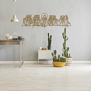 Santa Ceia Painel em Acrilico Branco