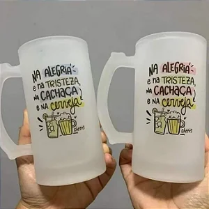 Caneca de Chopp Jateada Personalizada 2 Uni