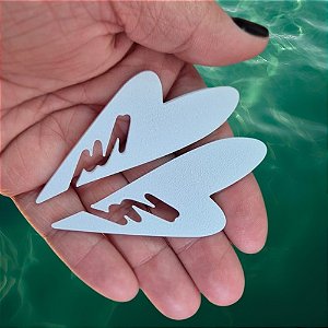 Brinco coração rabisco - Impressão 3D