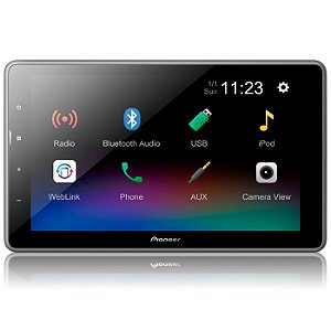 Central Multimídia Pioneer 2 Din DMH-AF555BT Tela 9" Weblink, Bluetooth e USB