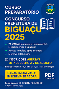 Apostila Preparatória NÍVEL FUNDAMENTAL I  – Concurso Prefeitura de Biguaçu 2025