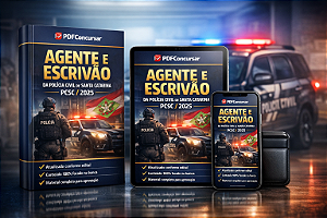 Apostila PCSC 2025 – Oficial Investigador de Polícia (Agente + Escrivão Unificados)