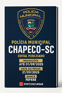 🛡️ Apostila Digital – Concurso Guarda Municipal de Chapecó 2025