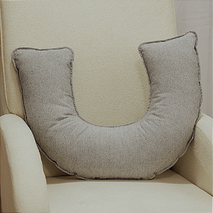 Almofada de Amamentação - Linho Cinza