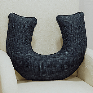 Almofada de Amamentação - Linho Azul Náutico