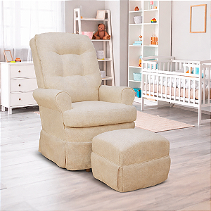 Poltrona Yara sem Botão+ Puff Zara